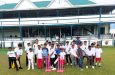 Participants of the KFC Mini Zingers camp after the first session on Saturday