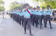 Member of the Guyana Police Force during a drill display