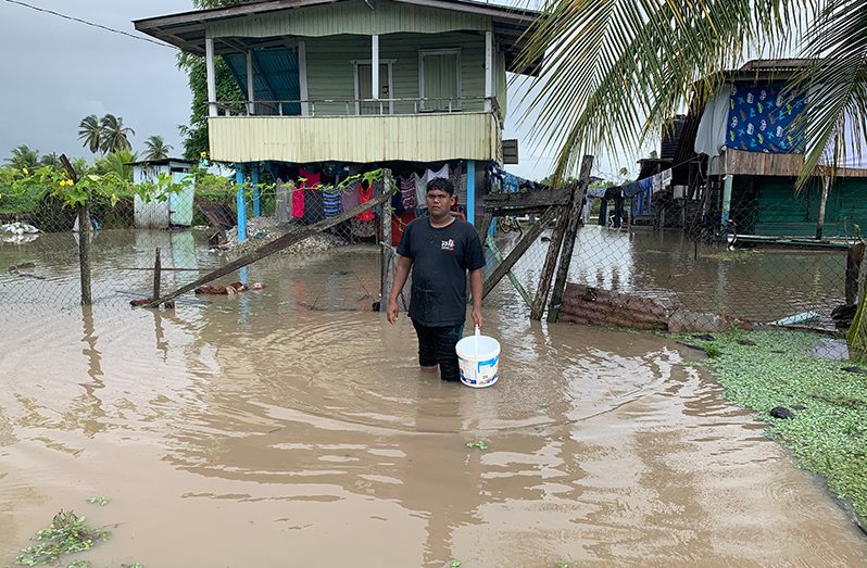 Flood-affected areas in Black Bush Polder 