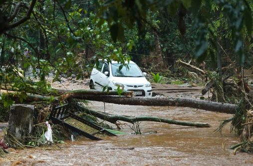 Sections of some roads were washed away (BBC/GETTY IMAGES)
