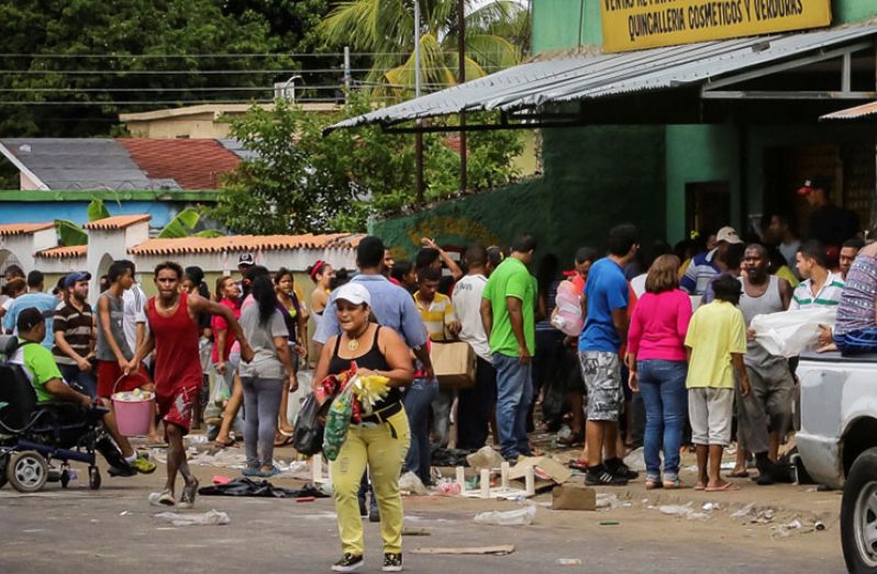 Queuing for food in neighbouring Venezuela’s Ciudad Bolivar