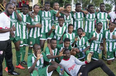 The victorious Christianburg/Wismar Secondary School pose for a photo.