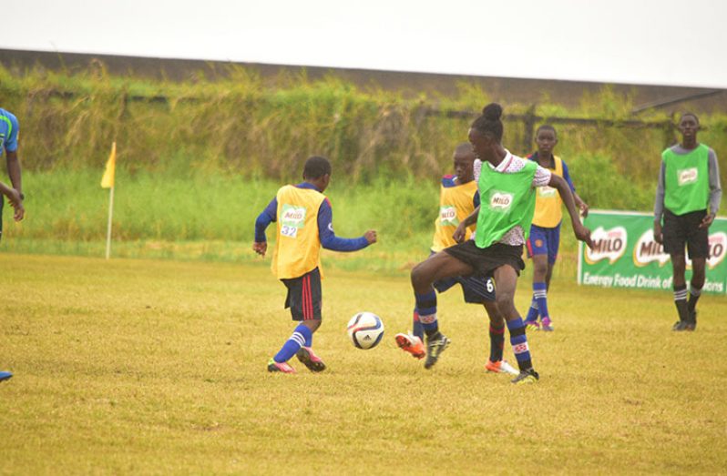 Part of the Milo Schools Football action. (Adrian Narine photo)