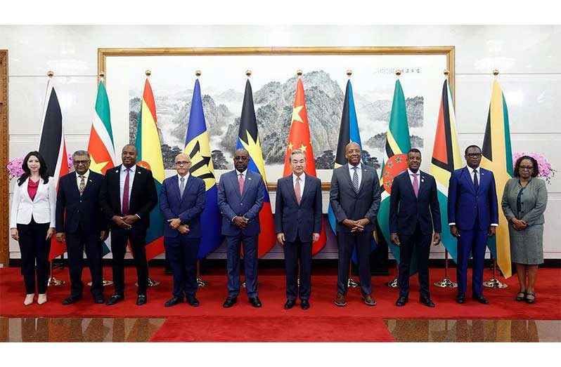 Minister of Foreign Affairs and International Cooperation, Hugh Hilton Todd (second from right), participated in a high-level meeting between Foreign Ministers of CARICOM and China, held on the sidelines of the Fourth Ministerial Meeting of the Forum of China and the CELAC in Beijing, China
