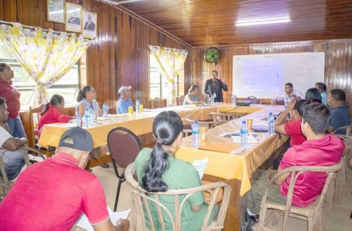 Several forest sector operators in Mabaruma participated in a EU-funded compliance outreach session on Monday