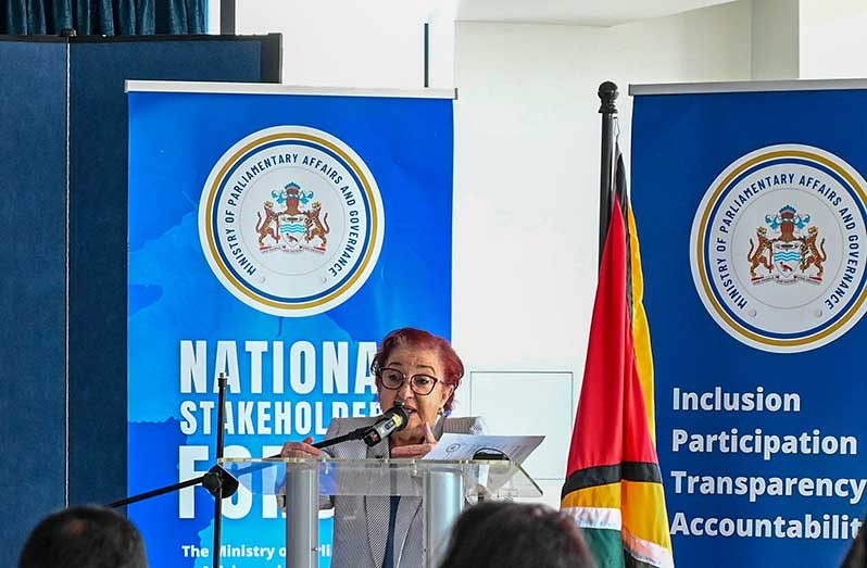 Minister of Parliamentary Affairs and Governance, Gail Teixeira (Elton John photos)