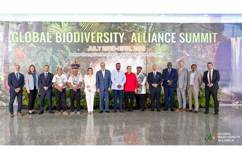 President Dr Mohammed Irfaan Ali along with other officials at the inaugural Global Biodiversity Alliance 2025 Forum