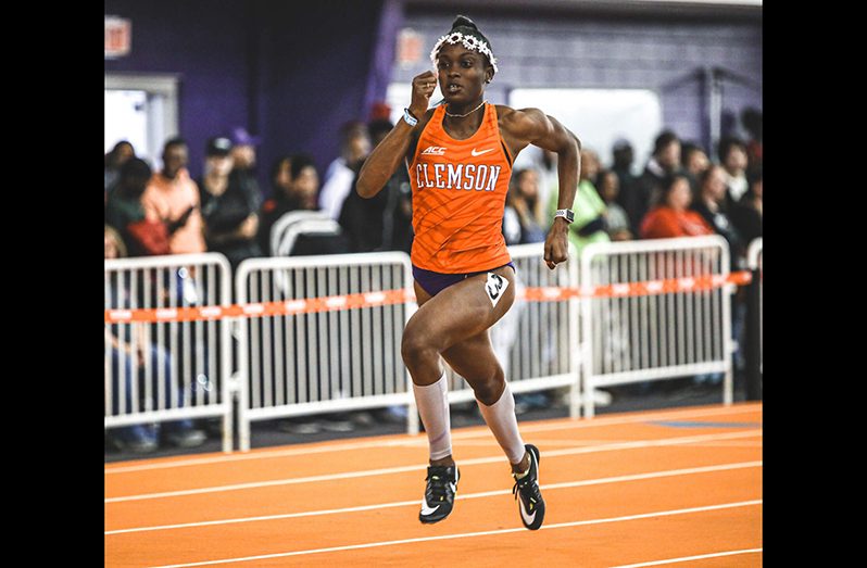 Andrea Foster, who also competes for Clemson University, ran third in the women’s 800 metres.