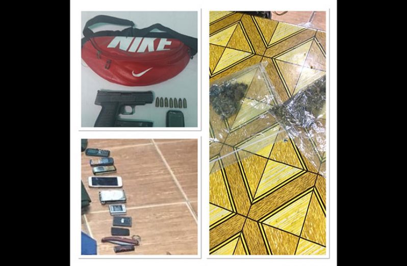 Items found at the scene where the suspect was held.