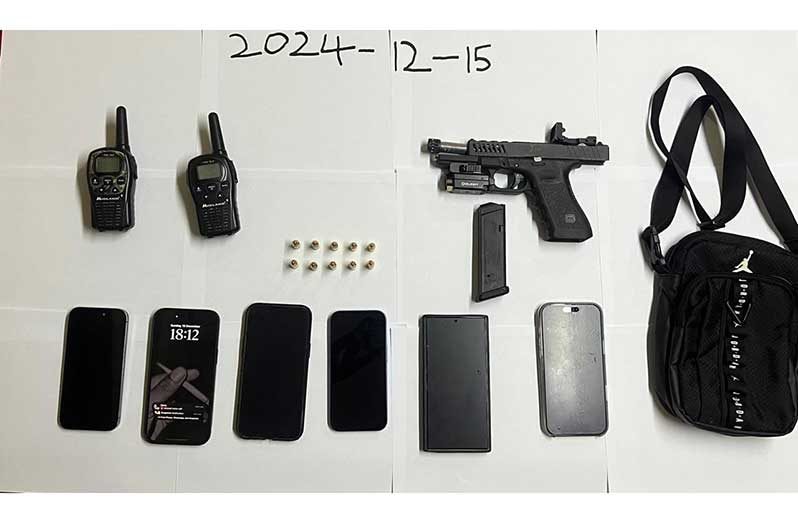 The items that were uncovered by police