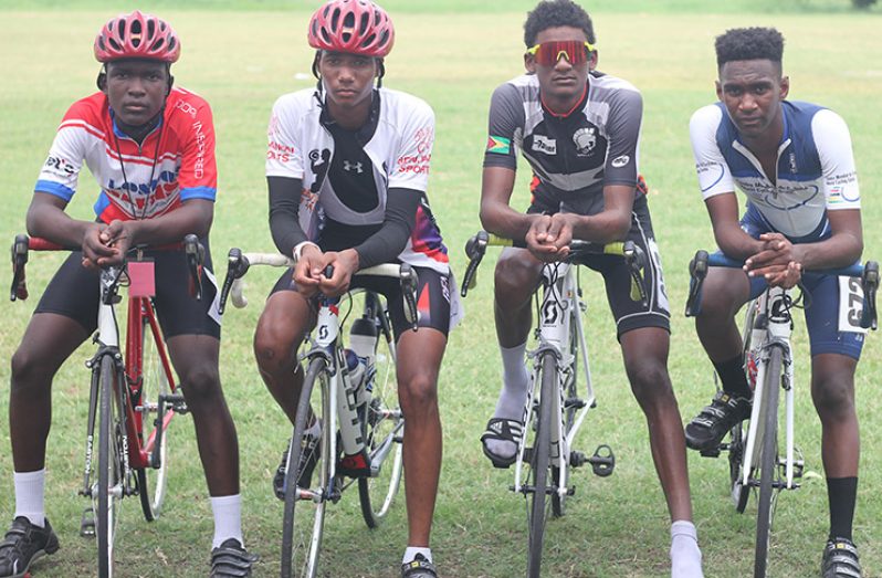 : Four of the dominant male cyclists from District Six: (l-r) Joshon Campbell, Jeremiah Joseph, Ajay Gopilall and Mario Washington.