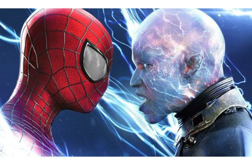 Andrew Garfield and Jamie Foxx in 2014's The Amazing Spider-Man 2.
