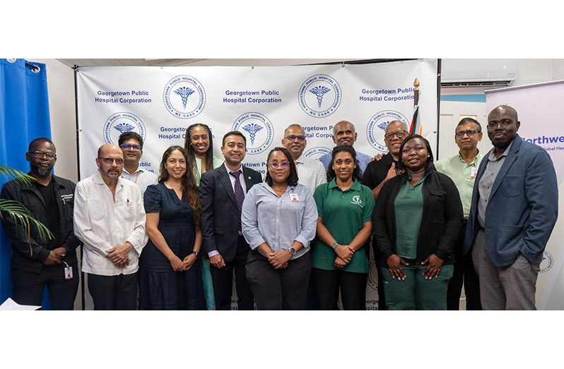 Minister of Health, Dr. Frank Anthony and other officials at the ceremony