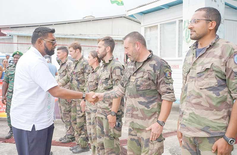 A 15-member team from the French Armed Forces in French Guiana arrived in Essequibo to assist with ongoing search, rescue, and recovery operations. Led by Lieutenant Commander Alexis Touboul, the team includes 12 specialist divers, two medics, and one mechanic
