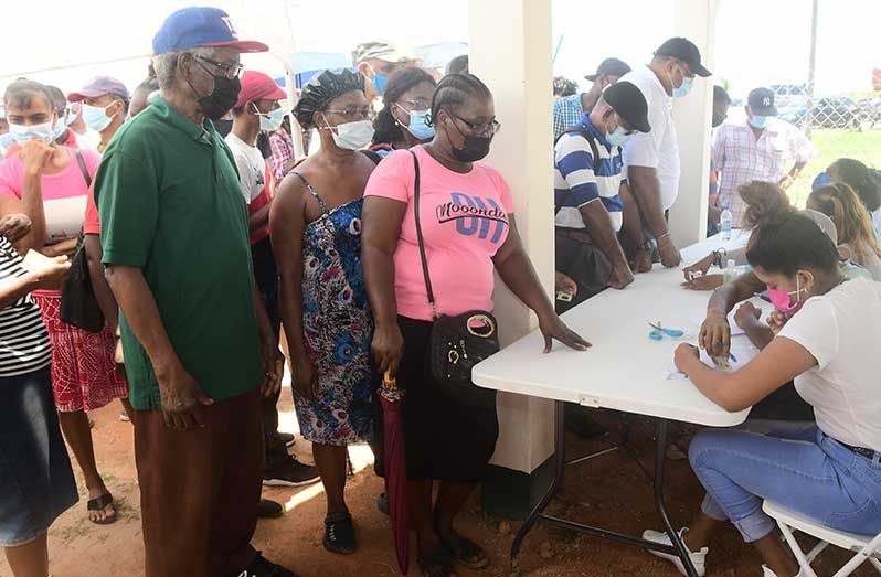 Thousands of residents in various communities across the Mahaica-Berbice region received their flood-relief grants on Friday