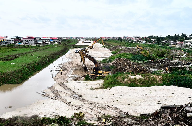 A massive network of highways and interlinks
is being created, connecting the East Coast and
East Bank of Demerara (Adrian Narine photo)