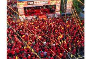 Thousands of PPPP/C supporters on Sunday flooded the Lieu-Ken-Pen Square in Wismar, Region 10, in a show of strength ahead of the 2025 General and Regional Elections