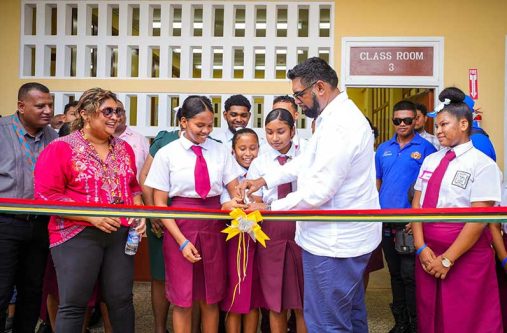 Ensuring quality and equitable education is delivered to children across hinterland communities in Guyana, President Dr. Irfaan Ali on Monday said that the government has invested approximately $7 billion dollars to enhance the delivery of education and training in Region One (Office of the President photos)