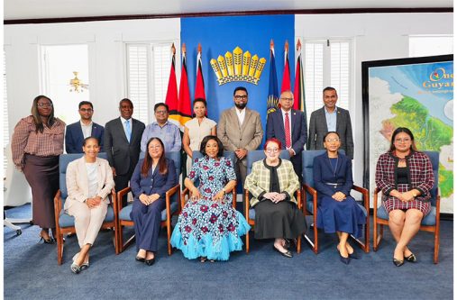 President Dr. Irfaan Ali hosted a luncheon in honour of Commonwealth Secretary-General Shirley Botchwey at State House on Wednesday. Ms. Botchwey is visiting Guyana for the first time since her election victory on 1 April, 2025. During their meeting, Ms. Botchwey thanked President Ali for his support during her election, and for his stewardship and leadership on global issues (Office of the President photos)