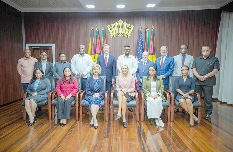 President Dr Irfaan Ali, on Tuesday, met with a bipartisan United States congressional delegation led by Senator Christopher Coons as part of its Western Hemisphere mission (Office of the President photo)