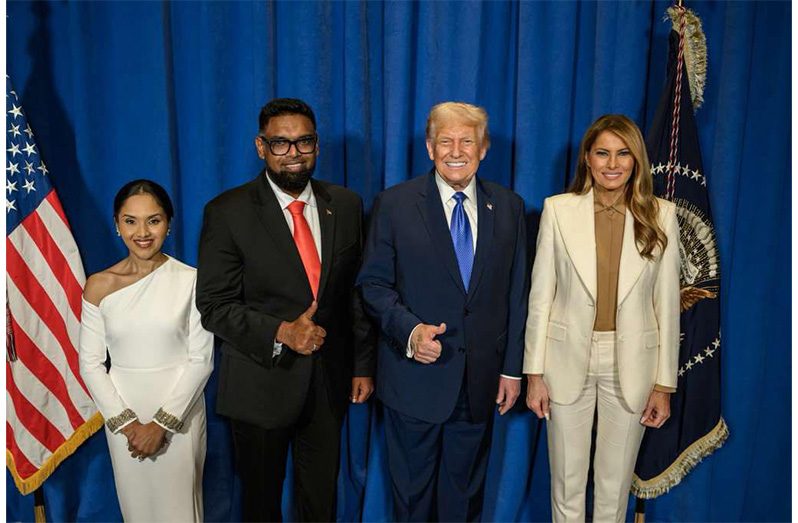 President Dr. Irfaan Ali and First Lady Arya Ali joined President Donald Trump and First Lady Melania Trump at a dinner they hosted for world leaders attending the United Nations General Assembly