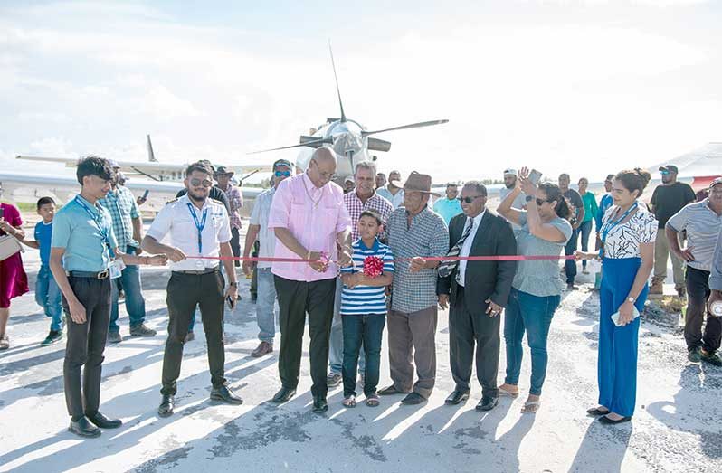 A ribbon-cutting ceremony presided over by Minister of Public Works Bishop Juan Edghill marked the official opening of the new Air Services Limited facility in Handsome Tree, Mahaica (Delano Williams photos)