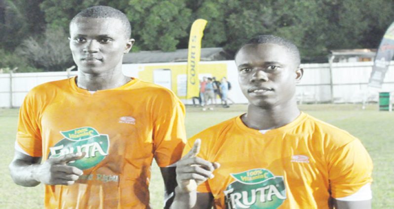 Fruta Conquerors’ Dennis Edwards (left) and Kwamie LaFleur are enjoying an exceptional tournament.