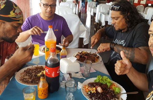 Fuelling up for the big event last Saturday night in Boa Vista