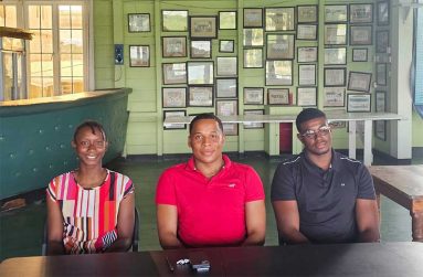 New GASA athletes Commission (from left) Latisha Blair -Vice Chairman, Fitzroy Thom – Chairman, Daniel Scott – Secretary