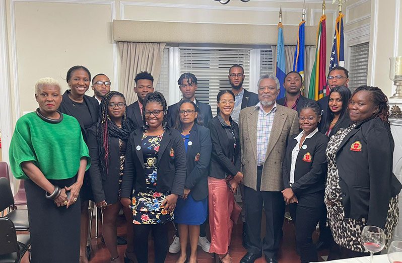 GAU student doctors and faculty meet Ambassador Hinds