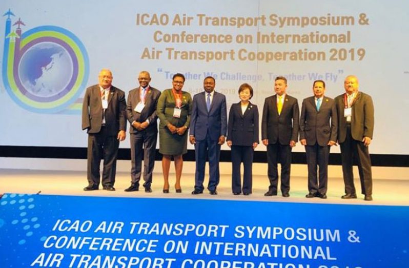 Ghanaian High Commissioner to Guyana, Professor Abena Pokua Adompim Busia, along with Director General Lt. Col. (Ret’d) Egbert Field, and others at the GCAA