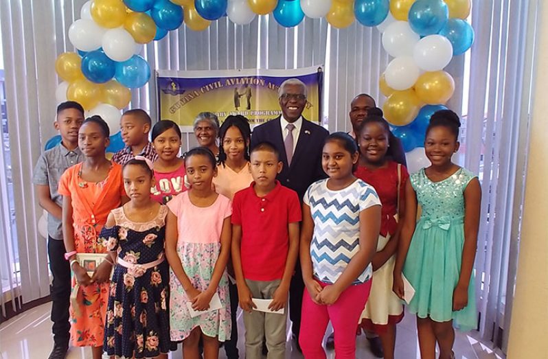 GCAA Director-General, Lt. Col. (ret’d) Egbert Field A.A with the awardees