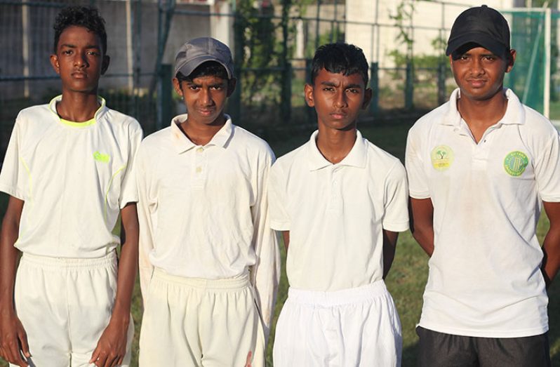 GCC were led by Shahid Vieira (left), Joshua Persaud-Sooklall, Vishwanauth Ram and Joash Charles.