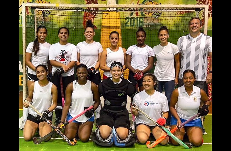 Team GBTI GCC: Back row (from left): Mickelly Rahaman, Kirsten Gomes, Gabriella Xavier (Captain), Kerensa Fernandes, Abosaide Cadogan, Samantha Fernandes and Philip Fernandes (Coach). Front row (from left) Sarah Klautky, Makeda Harding, Alysa Xavier (GK), Madison Fernandes and Aliyah Gordon