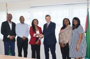 Senior Commercial Officer of the U.S. Embassy, Mr. Bruce J. Ellsworth lsworth, who was accompanied by Commercial Specialist Ms. Amanda Edmondson and Commercial Assistant Ms. Tocoma Alexis, met with GCCI President, Mrs. Kathy S. Smith, Junior Vice President, Mr. Brian Edwards, and Executive Member and Immediate Past President, Mr. Kester Hutson, at the Chamber’s headquarters recently