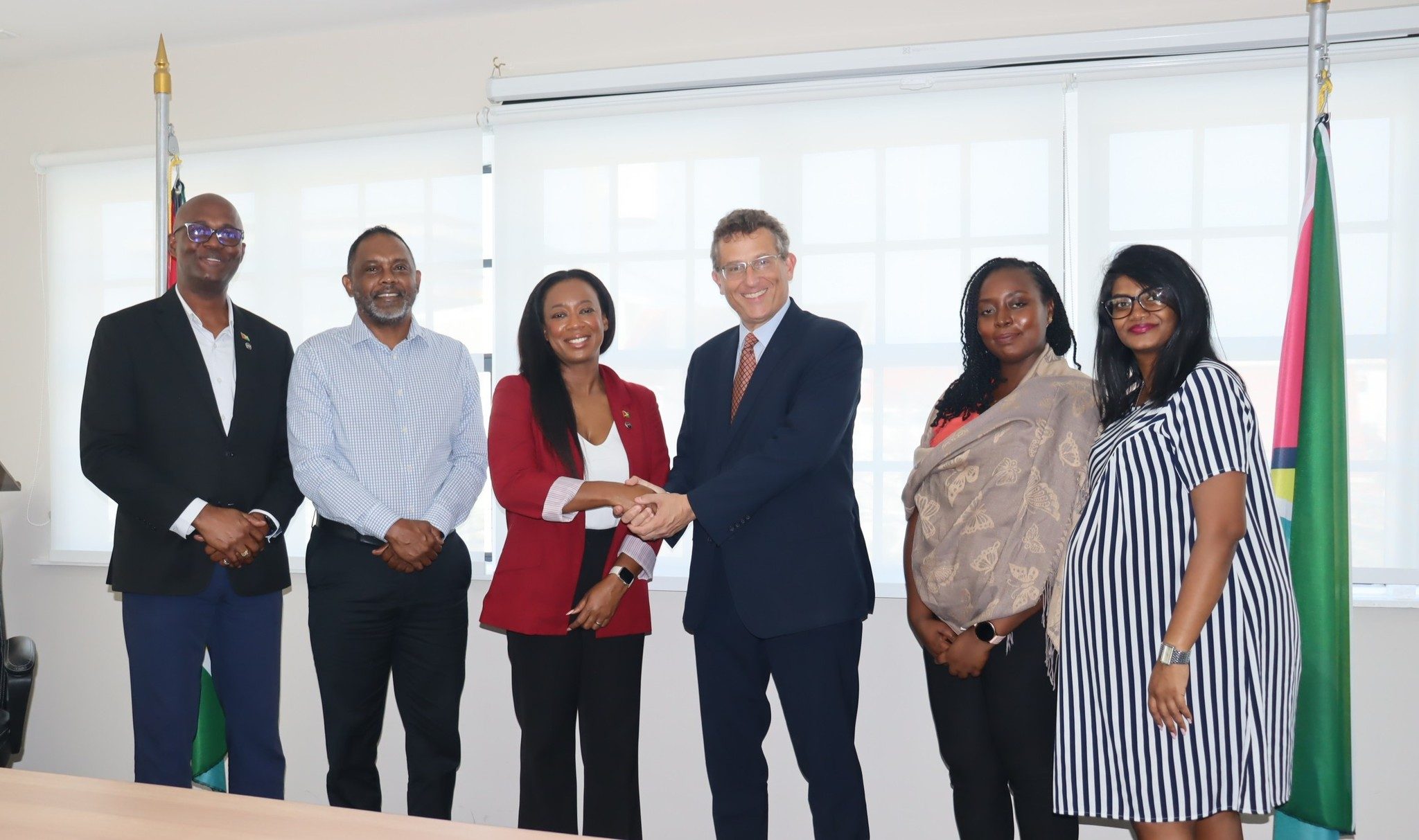 Senior Commercial Officer of the U.S. Embassy, Mr. Bruce J. Ellsworth lsworth, who was accompanied by Commercial Specialist Ms. Amanda Edmondson and Commercial Assistant Ms. Tocoma Alexis, met with GCCI President, Mrs. Kathy S. Smith, Junior Vice President, Mr. Brian Edwards, and Executive Member and Immediate Past President, Mr. Kester Hutson, at the Chamber’s headquarters recently