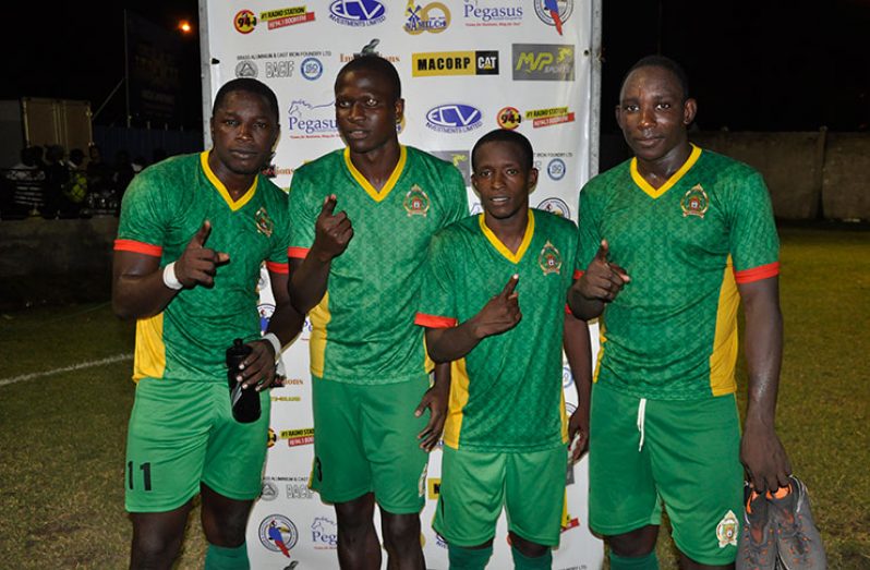 GDF STRIKE SQUAD! (L-R) Sherwin Caesar, Travis Henry, Delwin Fraser and Delroy Fraser