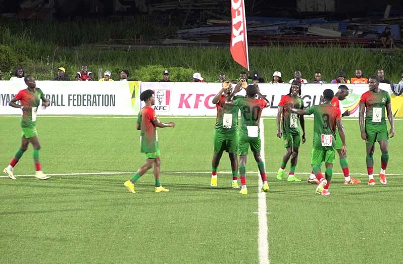 GDF celebrating their goal