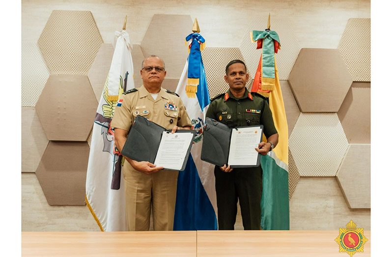 CDS Brigadier Omar Khan formalised bilateral defence relations with the Dominican Republic through the signing of a Memorandum of Understanding (MoU) with Lieutenant General Carlos Antonio Fernández Onofre, Minister of Defence of the Dominican Republic