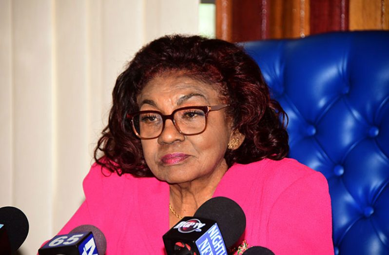 Chairman of the Guyana Elections Commission (GECOM), Justice (retd) Claudette Singh