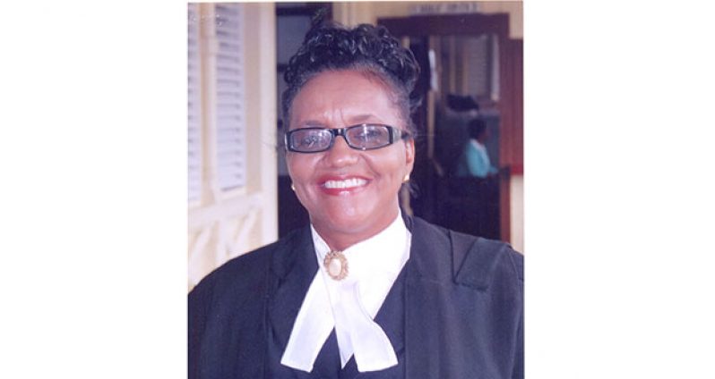 Guyana Bar Association President, Mrs. Gem Sanford-Johnson