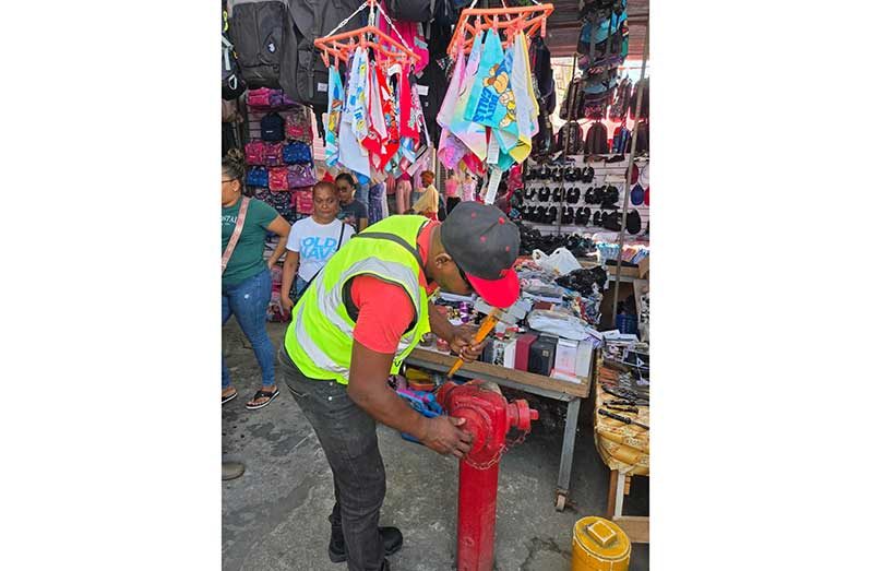 Ranks from the Fire Hydrant Department conducted routine testing and inspections along the busy commercial corridor to ensure hydrants remain functional, accessible and ready for immediate use during emergencies