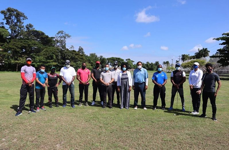 Members of the Ministry of Education, teachers, students along with GGA president and executives
