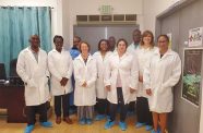 Members and staff of the United States Department of Agriculture, Foreign Agricultural Service (USDA-FAS), the Inter-American Institute for Cooperation on Agriculture (IICA), and the Guyana Livestock Development Authority (GLDA) during a recent training they underwent on the African Swine Fever Surveillance Pilot