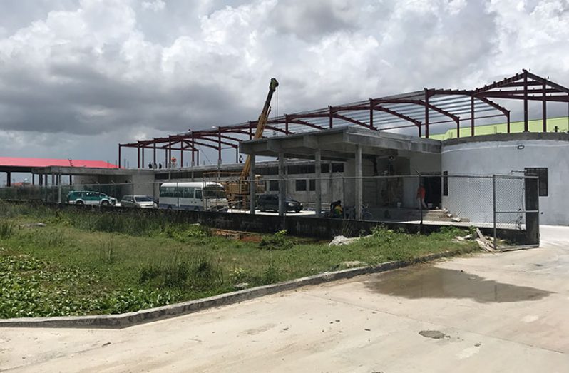The GOA headquarters under construction. (Rawle Toney photos)