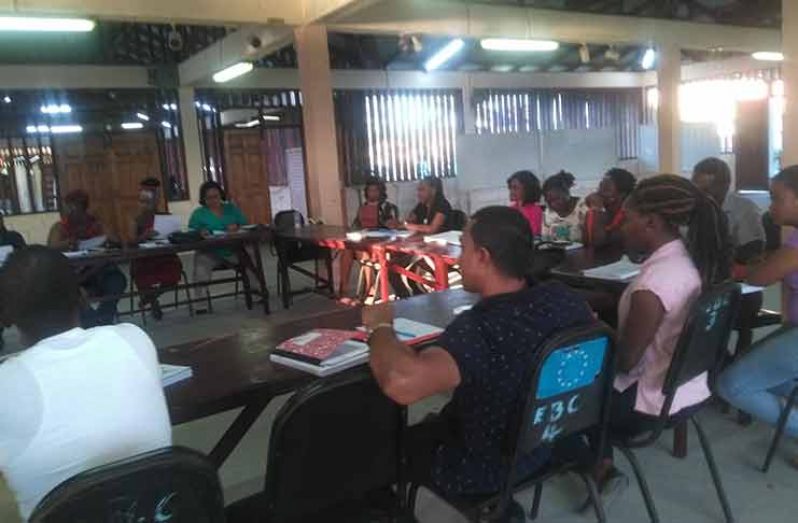 Some of the participants at the GOA Sports Administrators Course in Linden