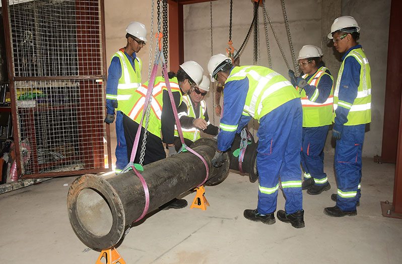 The GOAL students at their practical training session