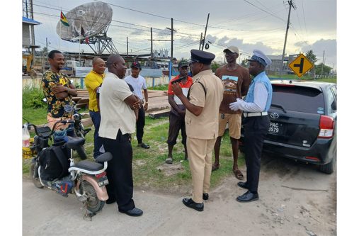 Activities by the Guyana Police Force included a roadside lecture promoting traffic safety