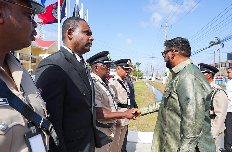 Commander-in-Chief of the Armed Forces, President Dr. Irfaan Ali, at the opening ceremony of the Police Officers’ Conference last week