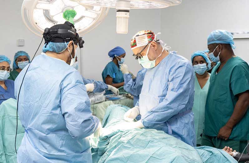 Local urologists at GPHC worked closely with the visiting specialists in the operating theatre, gaining hands-on experience and technical guidance that will strengthen the hospital’s capacity to manage complex cases